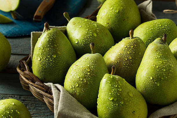 Raw Green Organic Danjou Pears Ready to Eat